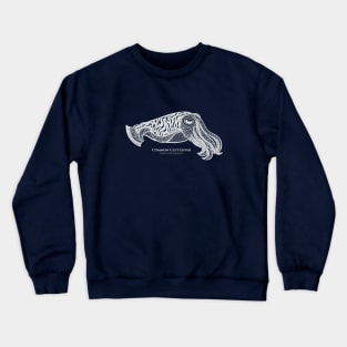 Cuttlefish with Common and Latin Names - dark colors Crewneck Sweatshirt